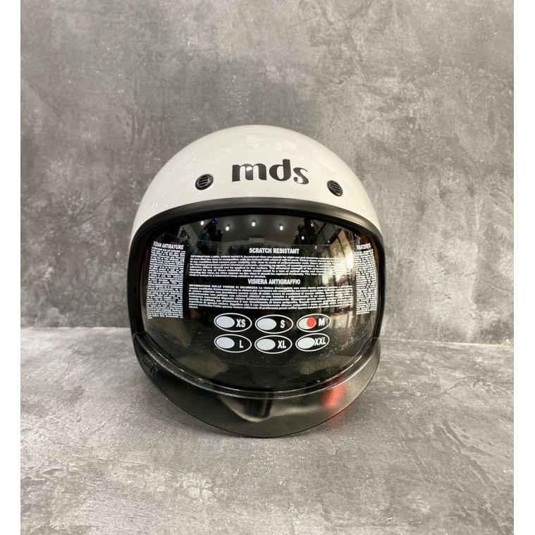 Bigsale✨ -HELM MDS MAGNUM || MDS RETRO || MDS BOGO - WHITE GLOSSY, XL