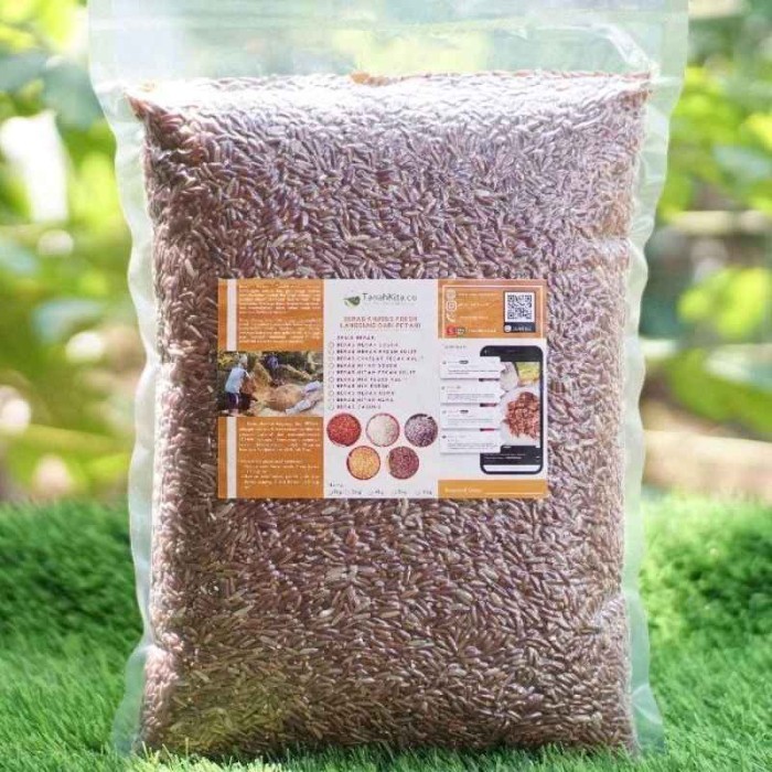 

Moerah~ Beras Merah Sosoh Pecah Kulit Swaratani Organik 1kg - TANAH KITA PK