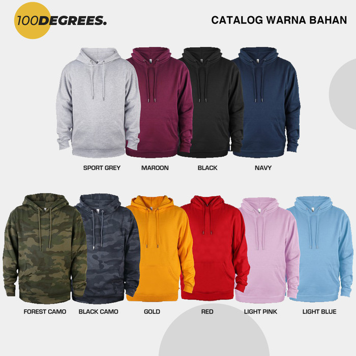 ✨BESTSELLER✨ -SWEATER PULLOVER HOODIE CUSTOM DESAIN LOGO BORDIR KOMPUTER SATUAN - Polosan, XL