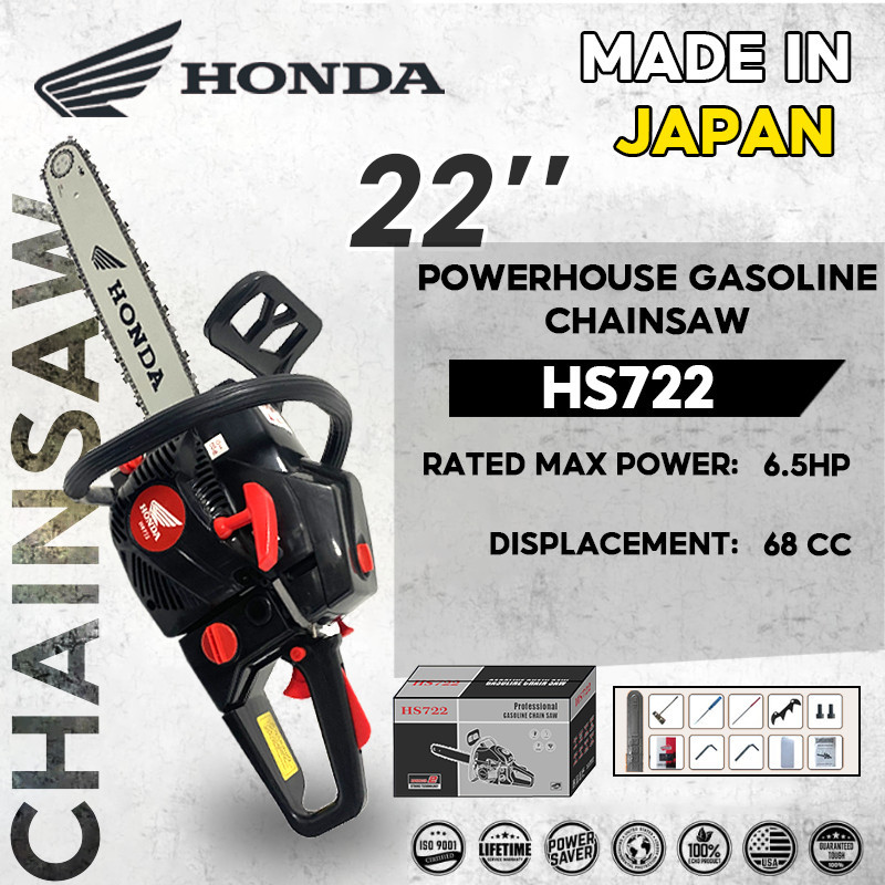 HONDA 22 INCH Chain Saw Teknologi Japan Professional Tebang Senso Alat Pemotong Kayu / Mesin Potong Kayu / Gergaji Mesin / Gergaji Mesin Min