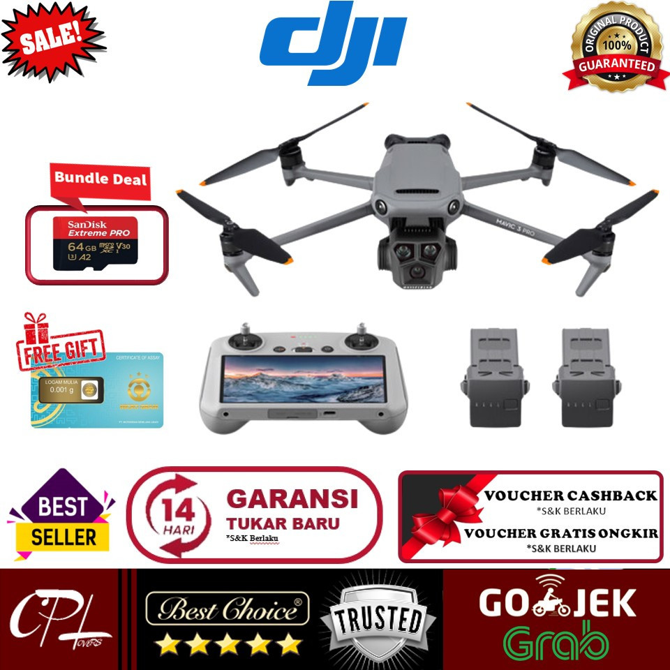 DJI Mavic 3 Pro Drone with Fly More Combo &amp; DJI RC