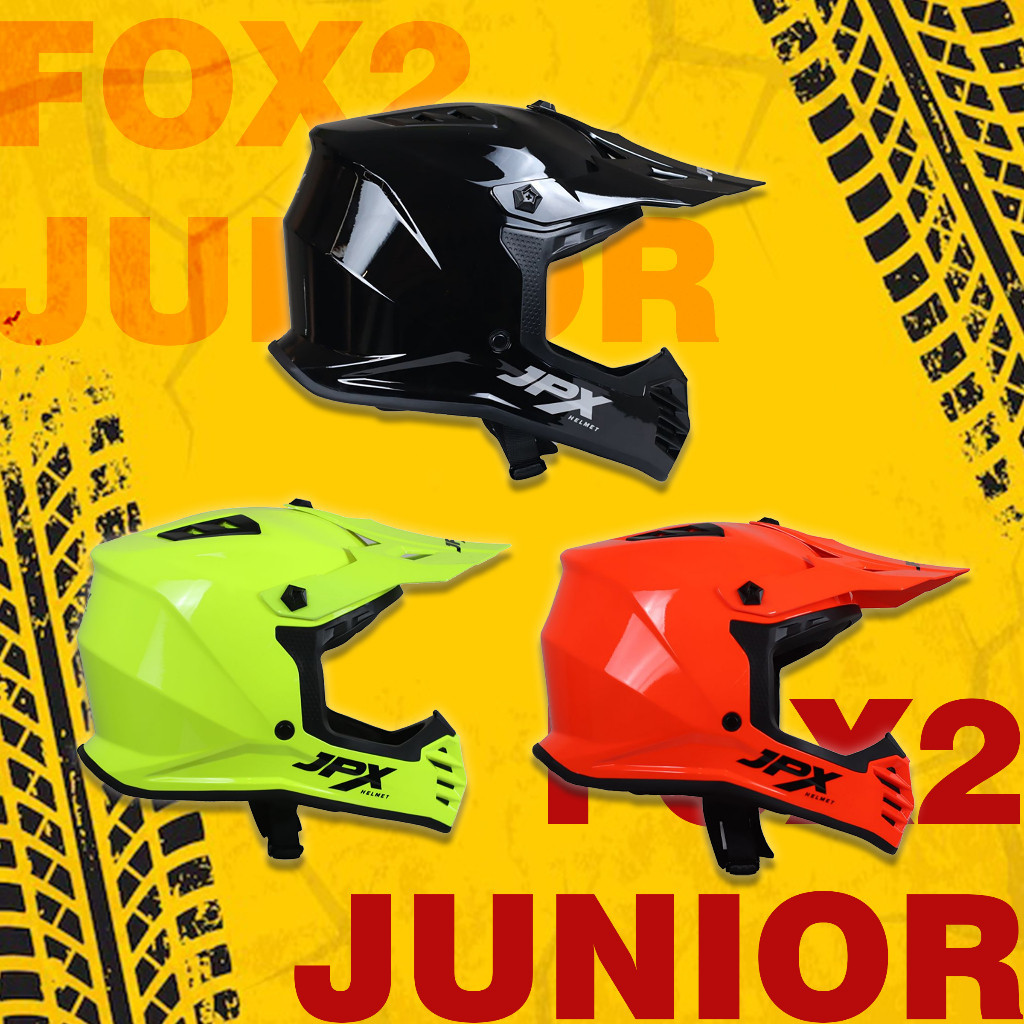 Helm JPX Fox2 JR Solid - Helm Cross Anak Full Face