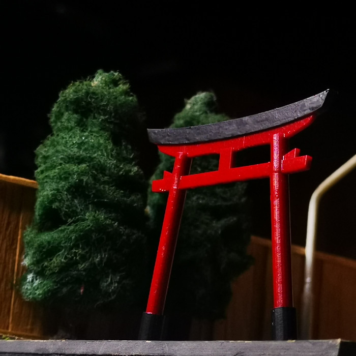 Tori Gate Gerbang Jepang skala 1/64 Akesoris diorama Diecast   Unpainted