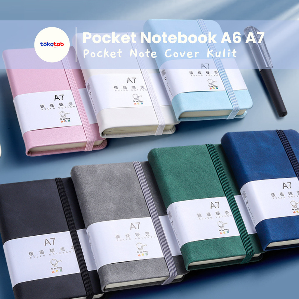 

Tokotab - Notebook Mini A6 A7 Buku Diary Catatan Kecil Buku Cover Kulit Buku Tulis Mini Pocket Simple Memo Note