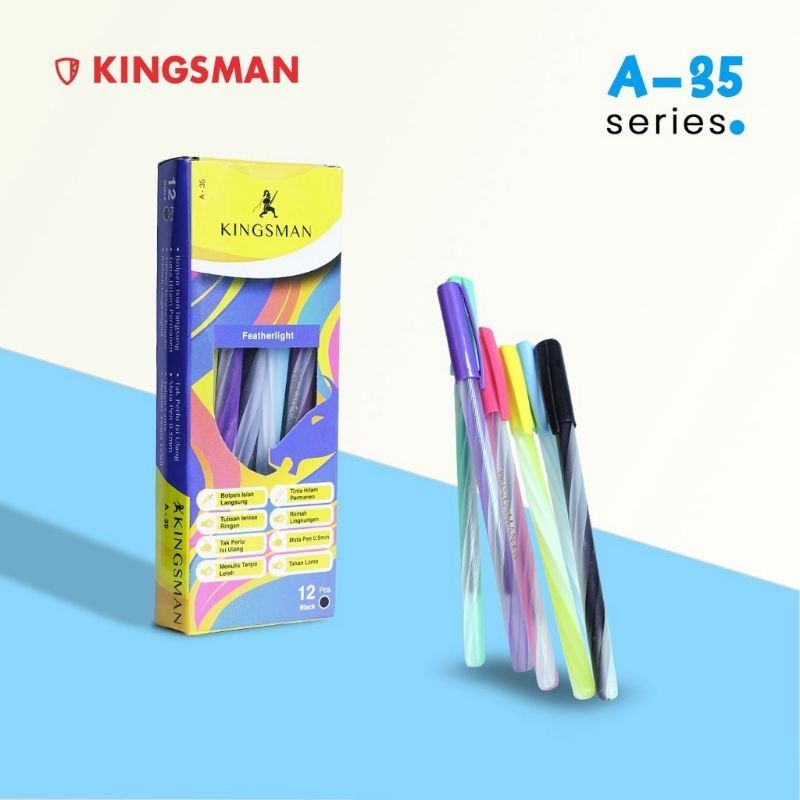 

Pulpen Kingsman Isi 12 Ballpoint Pena Bolpen (Set)