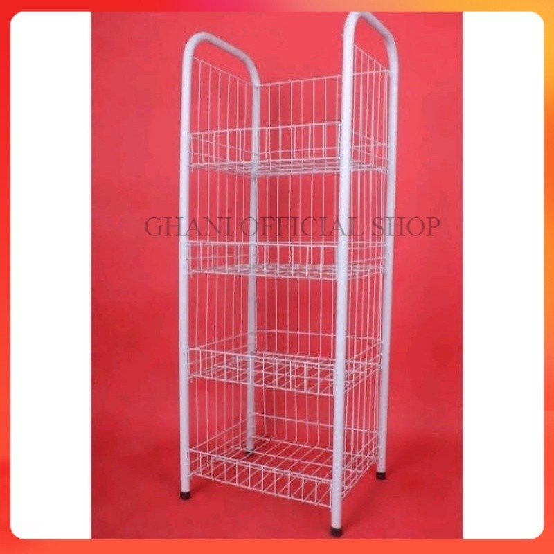 RAK WARUNG JUMBO / RAK CHIKI / RAK SNACK / RAK SERBAGUNA BESI SUSUN 4 JUMBO