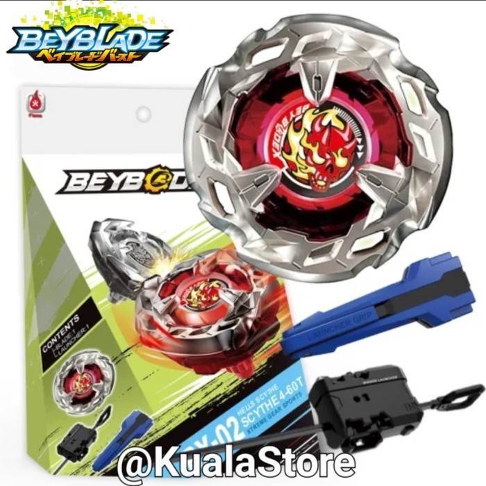 [Terbaru]Sale Beyblade X Hells Scythe BX02 Xtreme Burst Ultimate Gangsing Mainan HQ