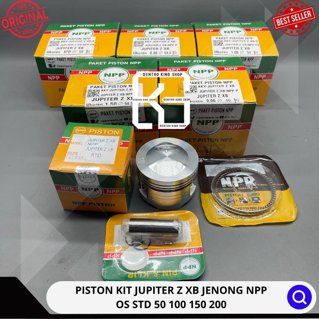 PISTON KIT SEHER SEKER JUPITER Z XB JENONG BORE UP DIAMETER 53 53.5 54 54.5 55 PEN 13 NPP