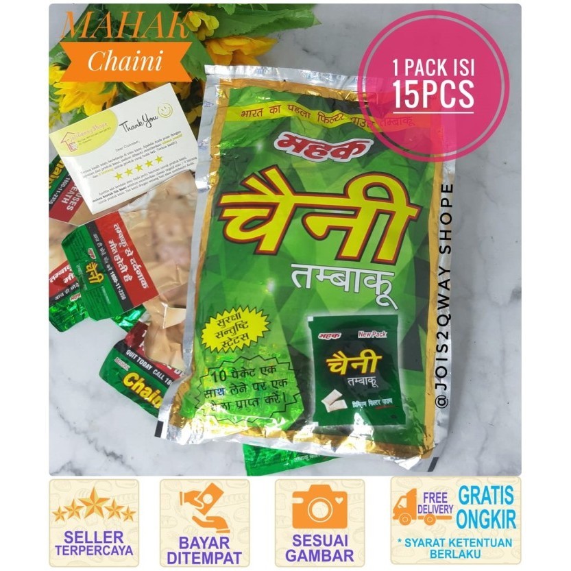 

Mahak Chaini Khaini one pack / Pan masala / Isi 15pcs