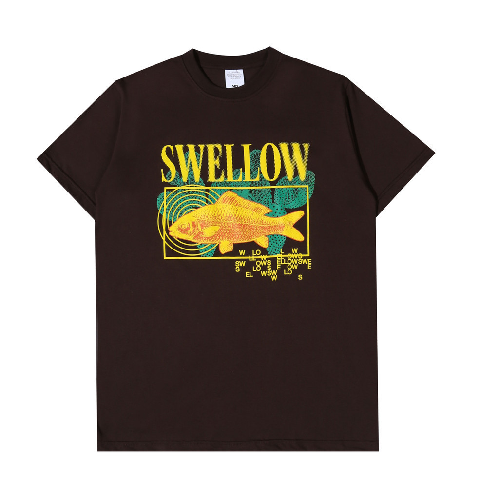 [ORI] Swellow - Lauk - T-shirt - Black Kaos Pria