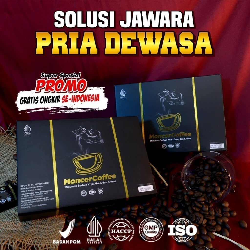 

8 SASET Monceer Coffe Original - Kopi Pria Dewasa BPOM Halal terbaik