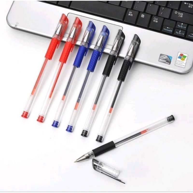 

Bolpoin pulpen gel pena gel bulpen 0.55mm ujung lancip