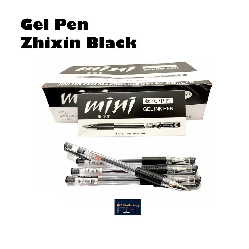 

[12 pcs] Bolpen/Ballpoint/Pulpen Gel Mini Zhixin Black Grip Hitam ORI (Lusin)