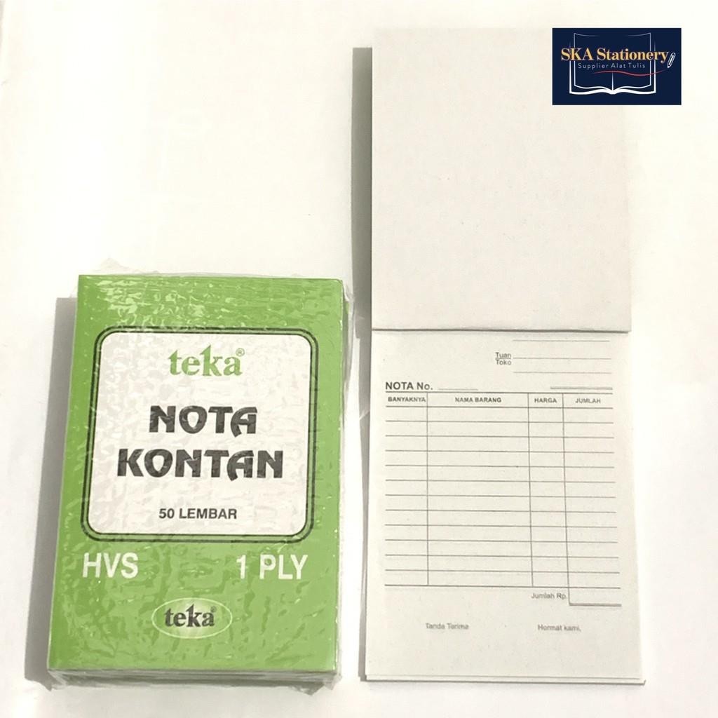 

Nota Kecil 1 Ply Teka / Nota K1 Teka (Pcs)