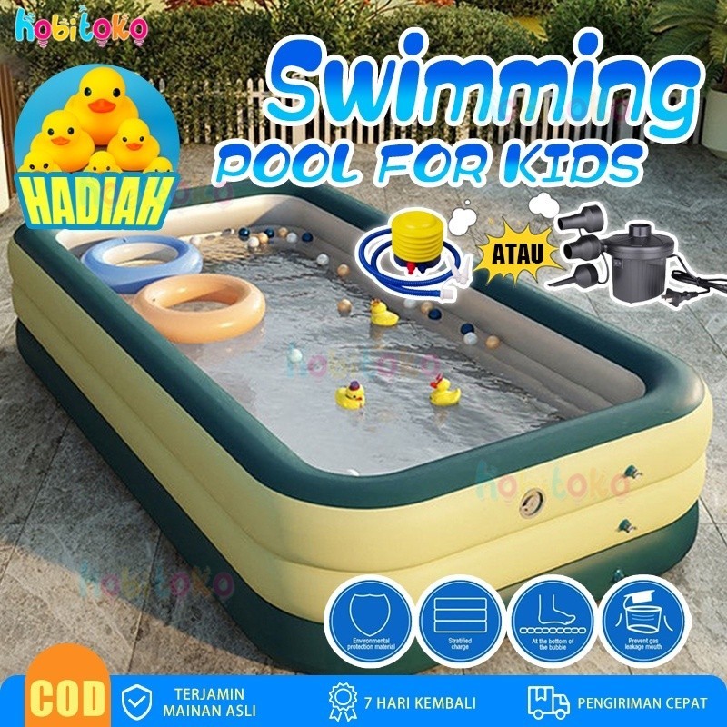 【Ready】Kapasitas Tinggi Kolam renang anak Kolam renang rumah anak-anak bayi lebih tebal orang dewasa