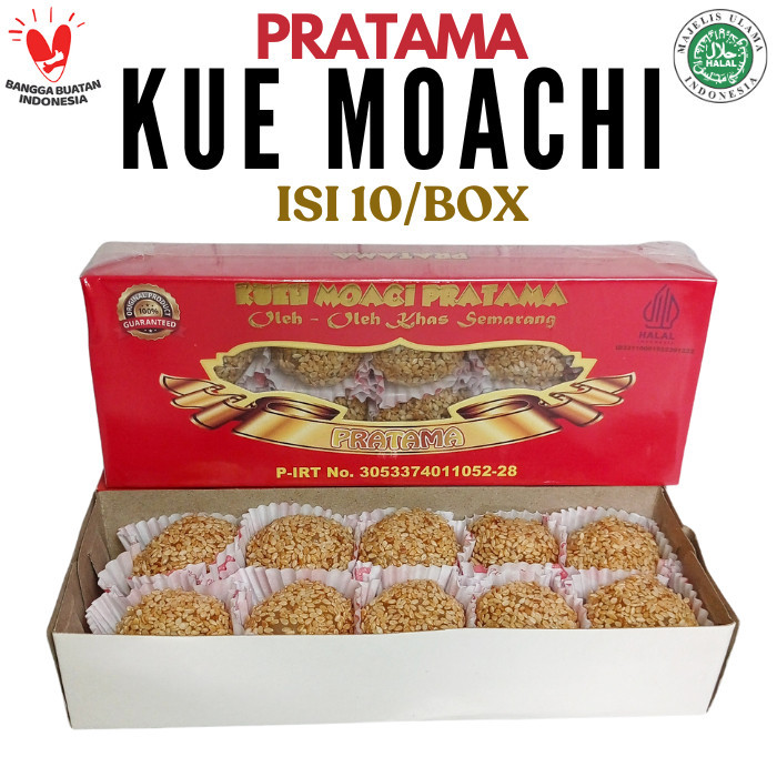 

Kue Moaci Moci Mochi wijen isi kacang Khas Semarang Merk Pratama