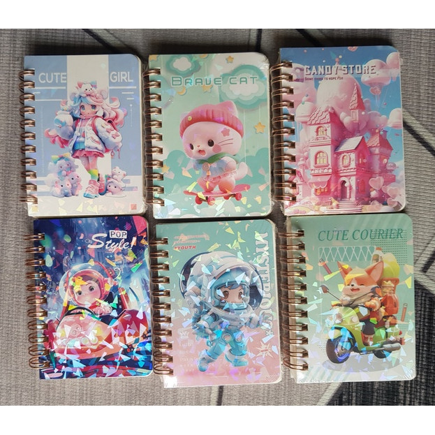 

Yamata Buku Saku Mini / Note Book A7 Isi 70 Lembar / Buku Catatan Saku Mini Portable / Buku Diary Buku Catatan Sampul Laser Blink Blink
