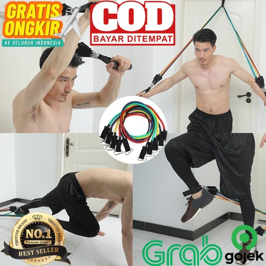 Set Tali Olahraga Pintu Serbaguna 11 set alat Fitness Gym Dirumah