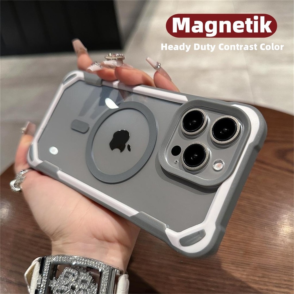 Luxury Magnetic Shockproof Armor Phone Case for iPhone 15 14 13 12 11 Pro Max 11pro 15pro Hardcase