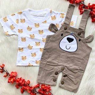 baju setelan bayi 0 6 bulan overall bayi cowok cewek kekinian baju kodok bayi laki laki perempuan mu