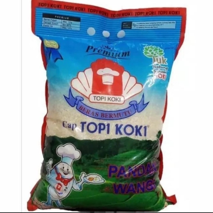 

beras cap topi koki pandan harum wangi rice 5kg