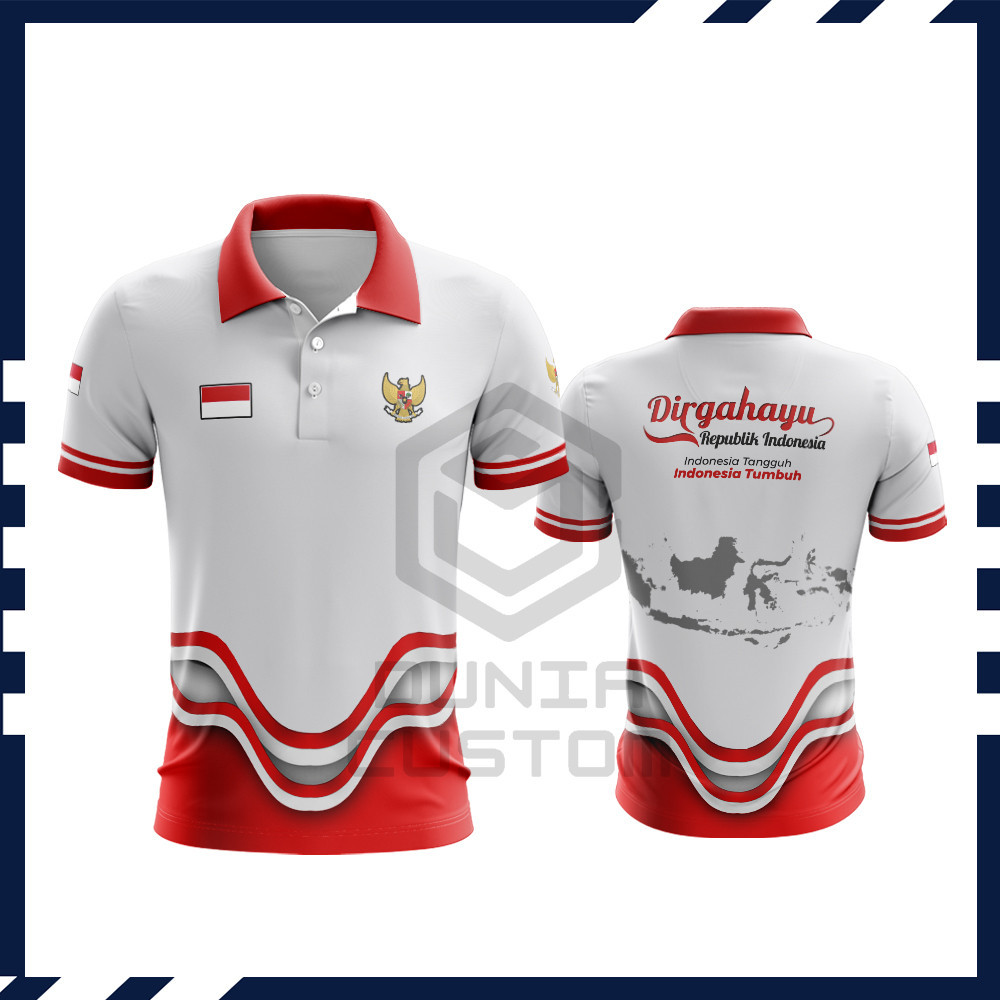 Baju Agustus | Kaos Baju Jersey Pria 17 AGUSTUS 2024 DIRGAHAYU HUT RI 79 INDONESIA Fullprint | Baju 