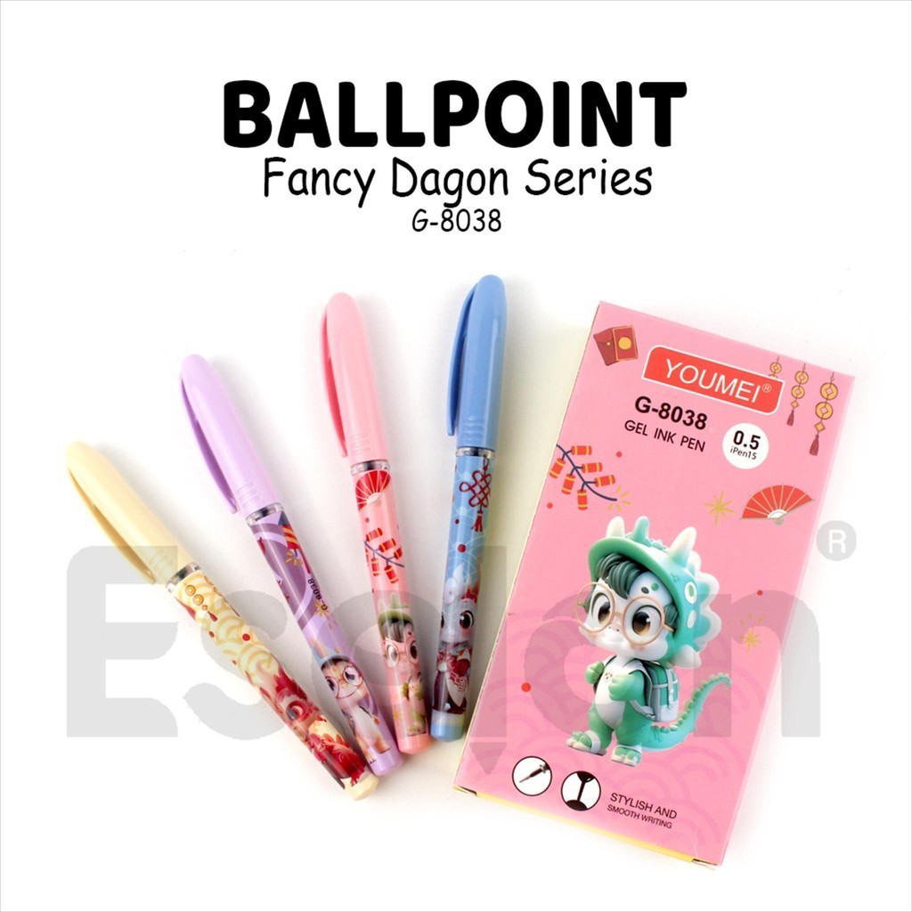 

12pcs Pulpen Gel CUTE DRAGON G-8038 / 1pak Pulpen Gel Youmei