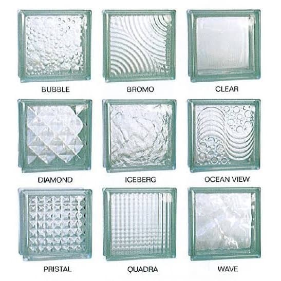 Mulia Glass Block 20x20 Berbagai Motif Diamond, Quadra, Wave, Ocean View Dus 6pc Ready Bandung