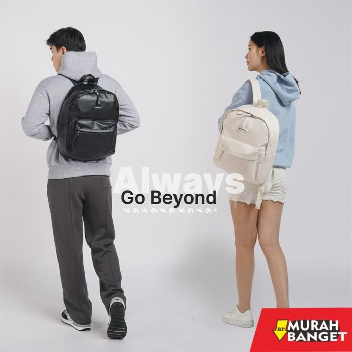 tas ransel wanita import CARRY ME- On The Go Backpack / Ransel Pria Wanita Kulit Travel - Black