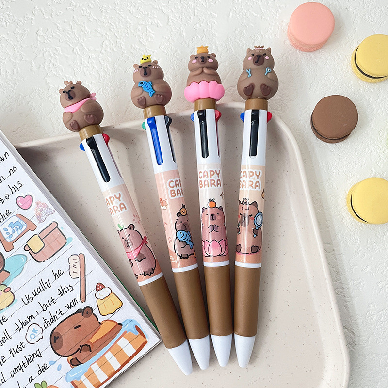 

VIRAL! PULPEN GEL CETEK MOTIF ANIMAL CAPYBARA 3D DENGAN 4 WARNA TINTA