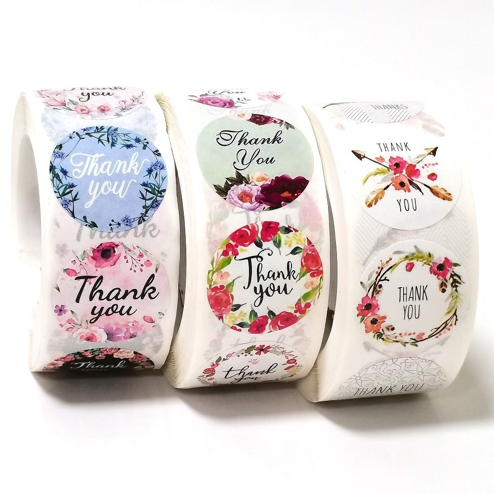 

1 Roll 500 Pcs Stiker Label Thank You For Your Order Alibaba