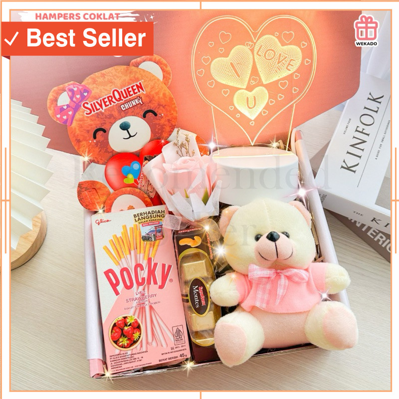 

Hampers Unik Murah Anniversary Lebaran Idul Fitri Wedding / Hampers Snack Box Valentine Gift Set Cokelat Silverqueen Beruang Hadiah Ulang Tahun Anniversary DARLING NEW