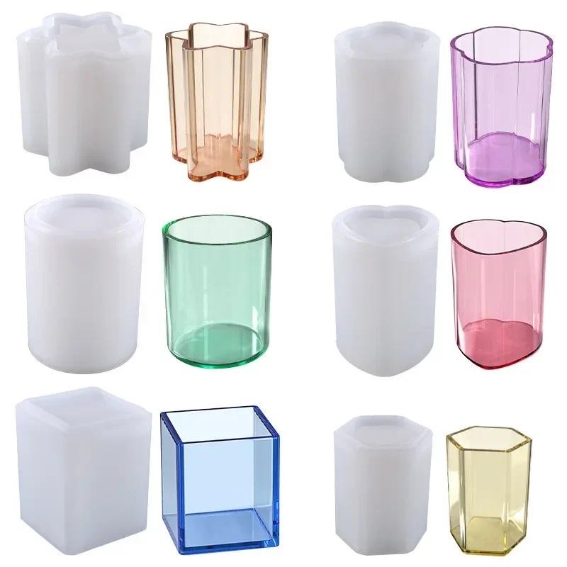 

Pen Holder Storage Box Clay Silicone Molds Flowerpot Vase Concret Cement Resin Mold Aromatherapy Candle Cup Mould