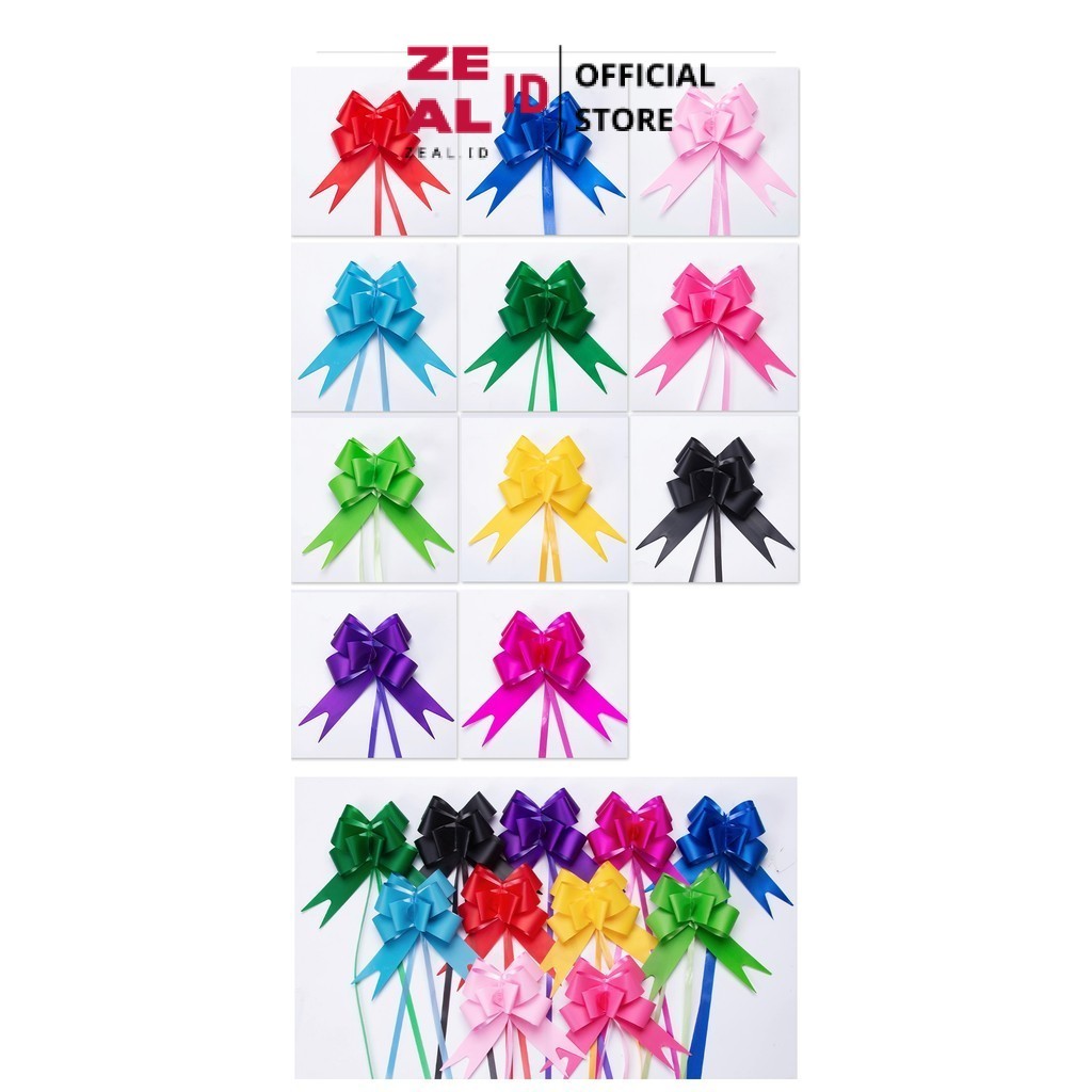 

ZEAL-ID - (1pack) Pita Tarik Motif / Pita Serut INK isi 10pcs Dekorasi