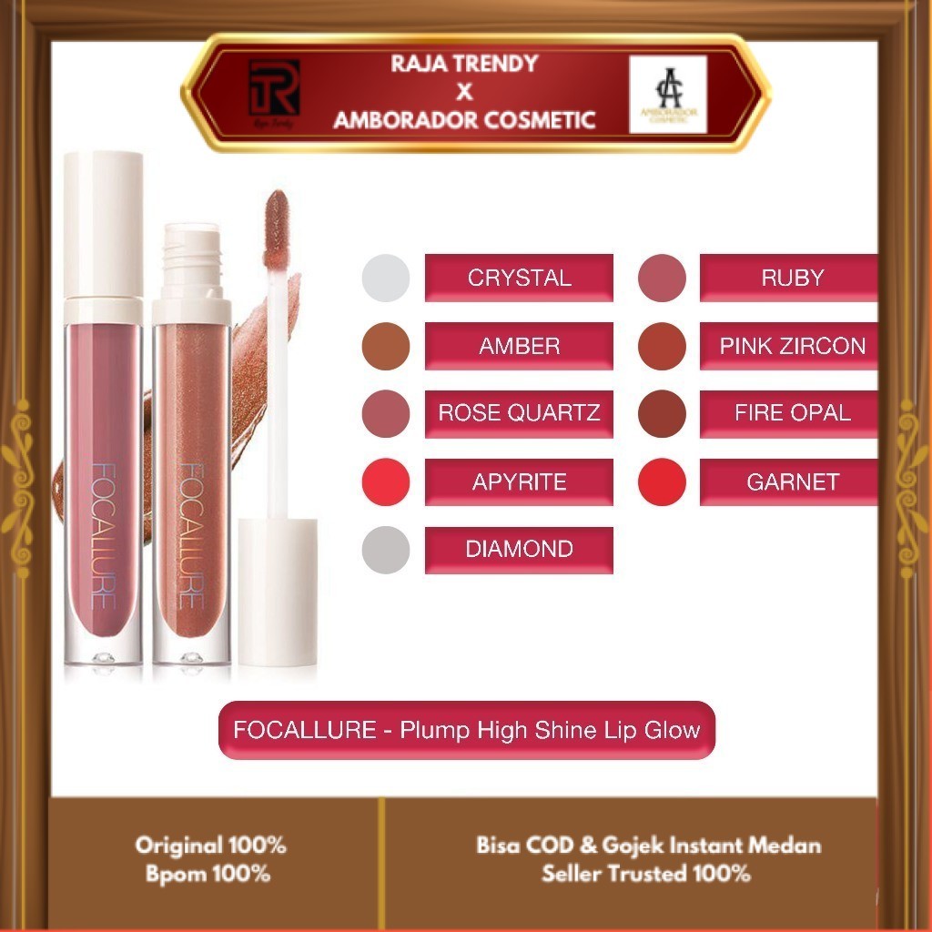 FOCALLURE - PLUMP HIGH SHINE LIP GLOW ( FA-153 ) - Plumpmax Lip Gloss Shimmer Glossy Makeup Lipgloss
