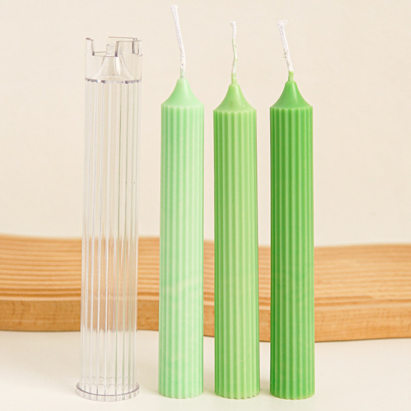 

Gear Peaked Cylindrical Rod Candle Mold Diy Pinstripe Cylindrical Candle Making Supplies Acrylic Pc Plastic Mold Kit Home Decor