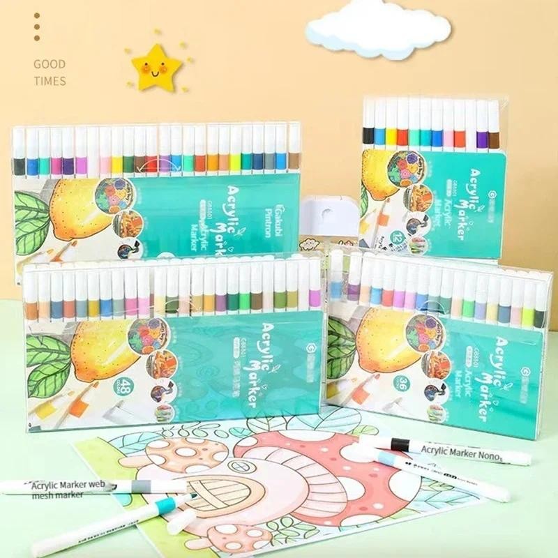 

80 Colors Acrylic Marker Rock Painting Set Children Stone Paint Pens Set DIY Ceramic Glass Wood Art Supplies School
