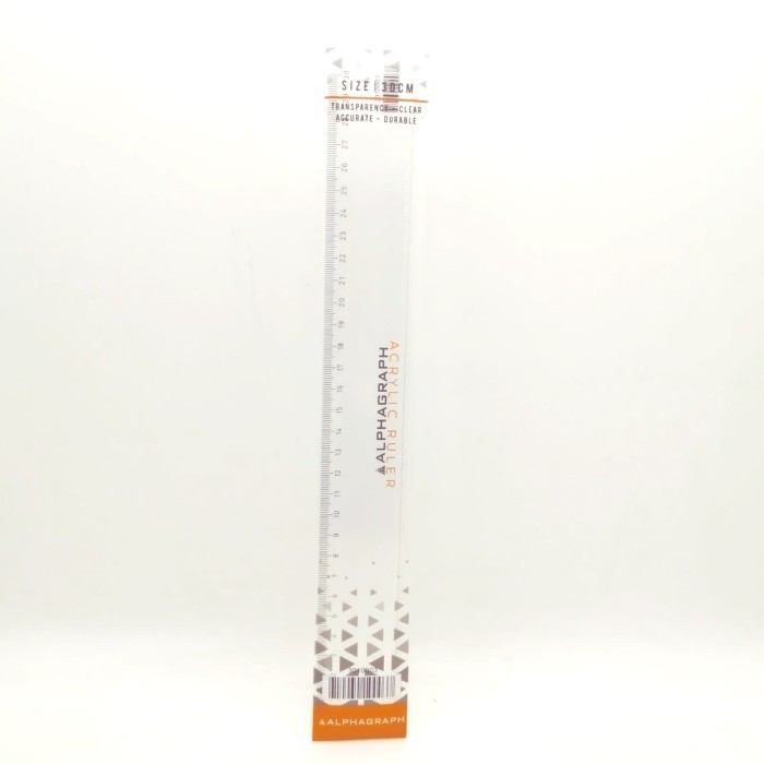 

Flat Ruler Alphagraph 30cm / Penggaris Acrylic Alphagraph 30CM