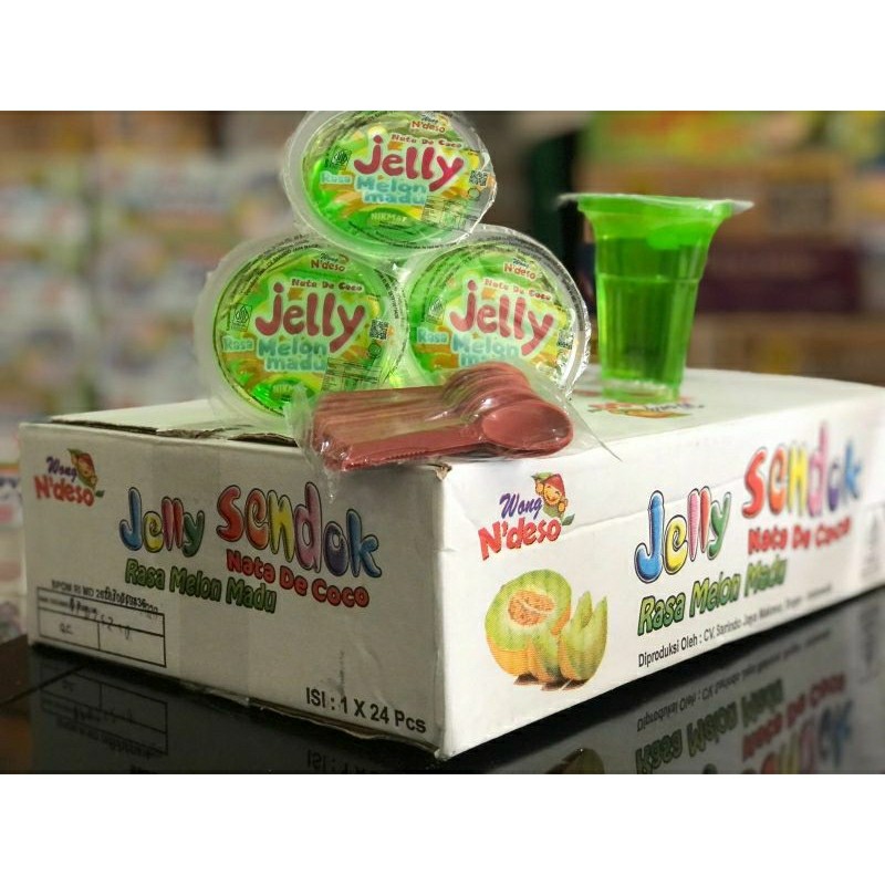 

Jelly Sendok Rasa Melon Madu Isi 1 Dus X 24 Pcs 110ml pusat grosir jajan lebaran idul fitri