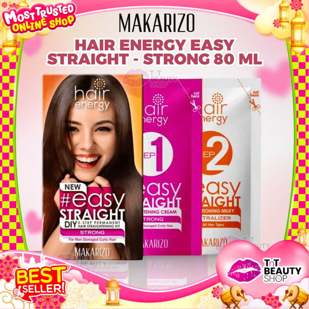 Makarizo Hair Energy Easy Straight - STRONG 80 mL Pelurus Rambut / Makarizo Easy Straight | TnT Beau