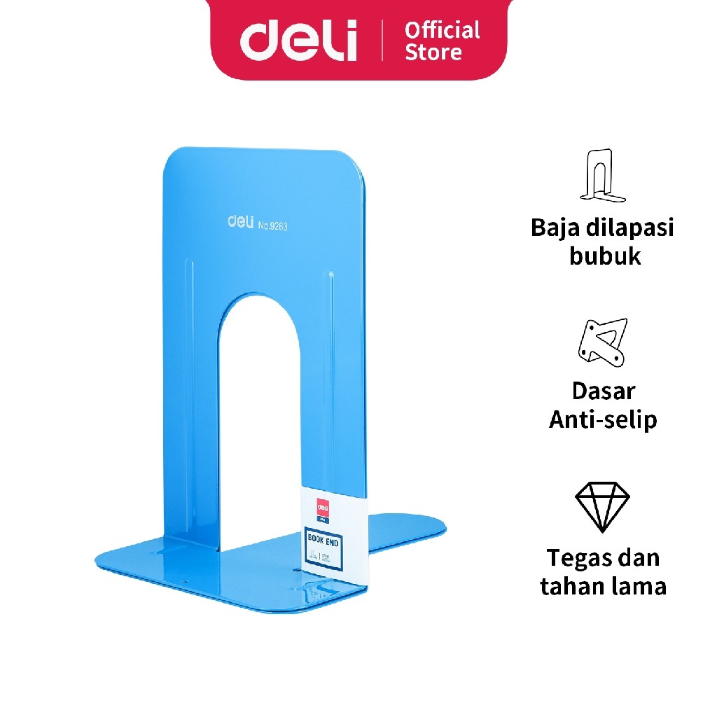 

Deli Penahan Buku Logam Metal 180 x 140 x 200mm 603g E9262