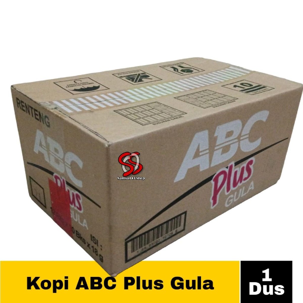 

ABC Plus Gula 18gr 1 Dus Satu Dus 12 Renceng - Kopi Renceng Murah Promo Coffee Robusta Bubuk - Hitam, Susu