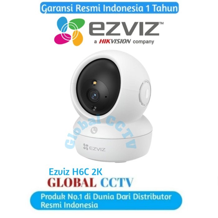 Ezviz H6c Pro 2K 3MP Smart Wifi Pan Tilt IP Camera CCTV Indoor Wireless - ada Port Lan