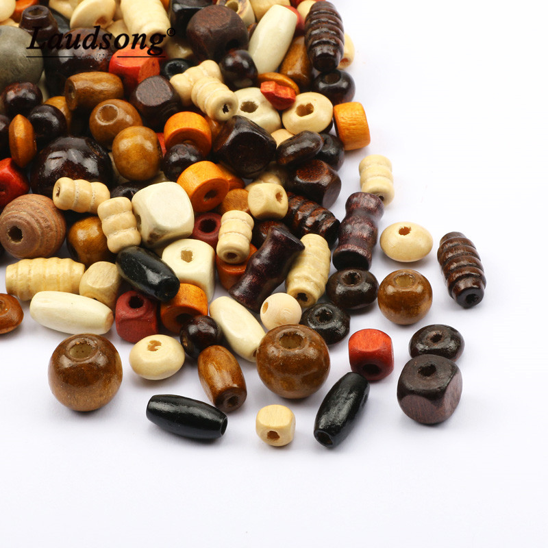 

Wholesale 30g Random Shape Colored Natural Wood Beads Loose Beads For Jewelry Making DIY Handmade Crafts Decoration Accessories