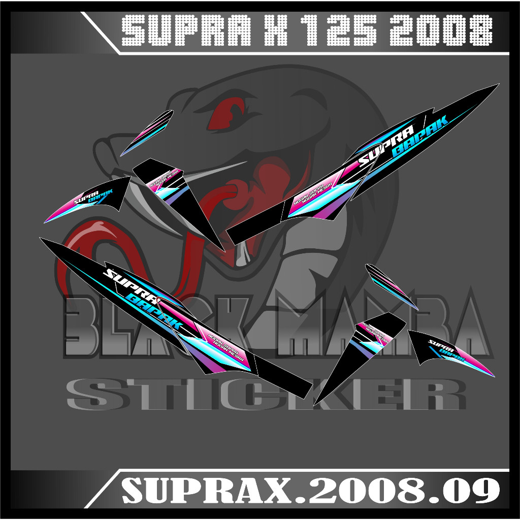 STRIPING SUPRA X 125 2008 STIKER SUPRA X 125 STICKER LIS LIST SUPRA X 125 2008 CODE 09