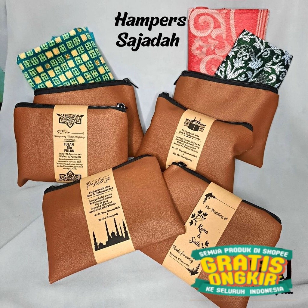 HAMPERS SOUVENIR POUCH SAJADAH /SOUVENIR PENGAJIAN/SOUVENIR SAJADAH/SOUVENIR PERNIKAHAN/SOUVENIR TAH