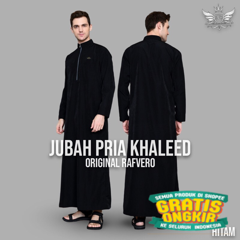 Jubah Khaleed Pria - Jubah Cowok - Gamis Pria-Gamis Hitam Gamis Polos Pria-Gamis Lakilaki Gamis Pria