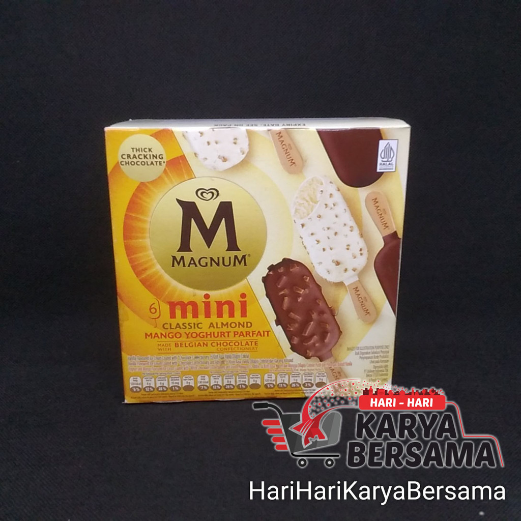 ICE CREAM MAGNUM MINI CLASSIC ALMOND MANGO YOGURT 6'S X 45GR