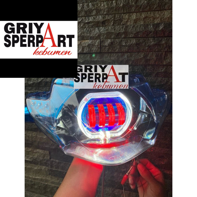 LAMPU DEPAN SUPRA X 125 OLD LAMA BILED PROJIE LED CUSTOM