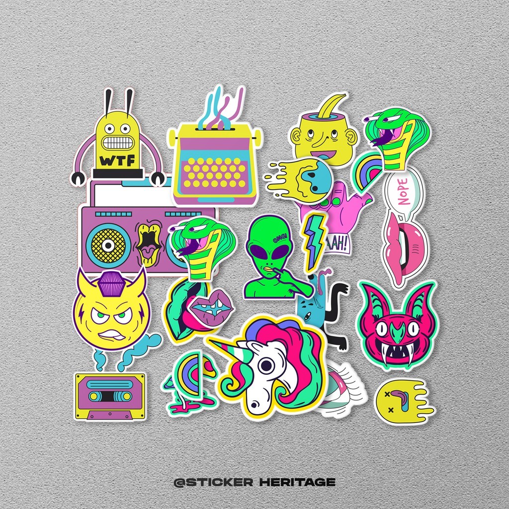 

Sticker Monster Design Untuk Laptop, Untuk Hp Stiker Aesthetic Stiker Pack Stiker Helm Stiker Buku Scrap Book Stiker Buat Laptop